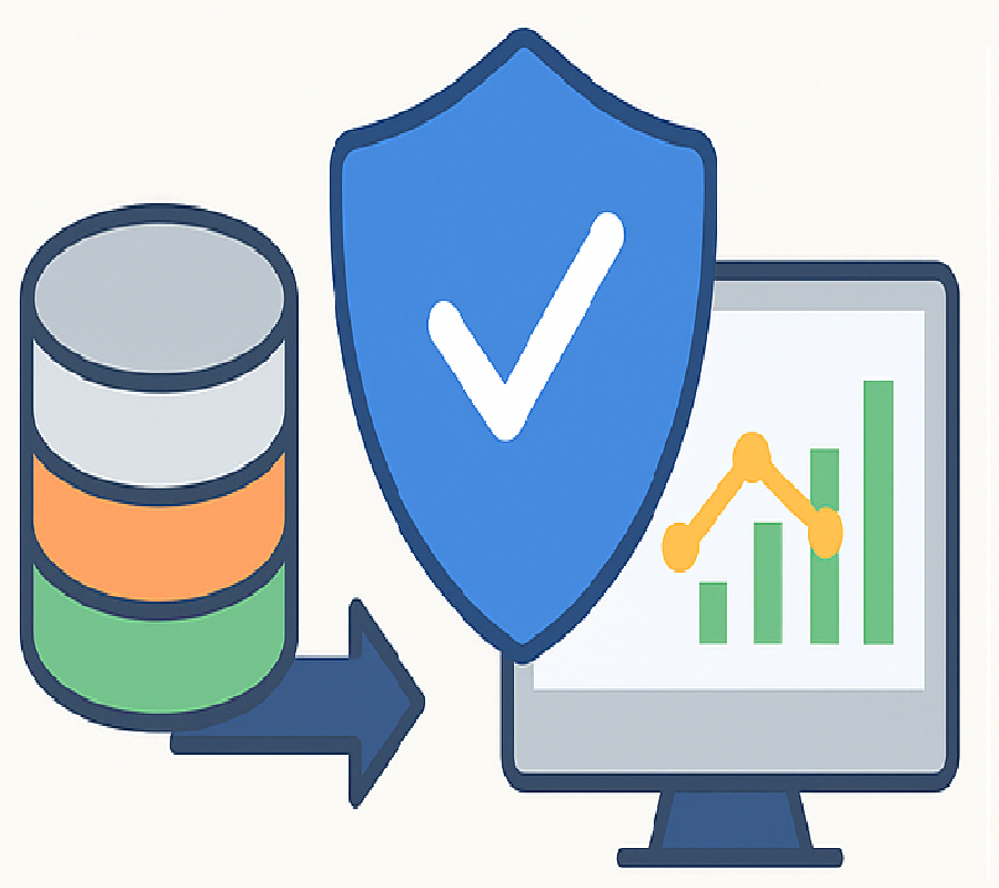 醫療數據共享與安全圖示